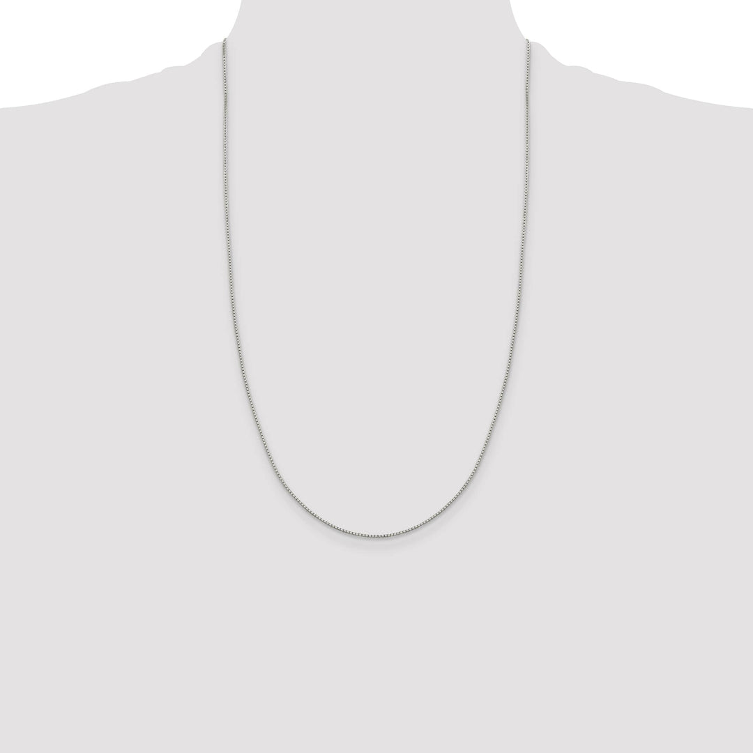 Sterling Silver 1.15mm 8 Sided Box Chain 26 Inch