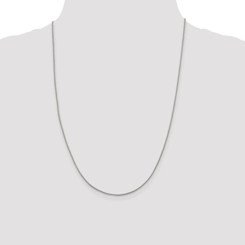 Sterling Silver 1.15mm Curb Chain Size 24