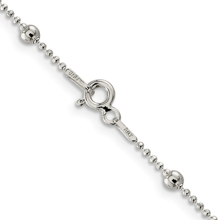 Sterling Silver 1.15mm D.C. Fancy Beaded Chain