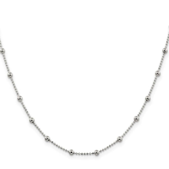 Sterling Silver 1.15mm D.C. Fancy Beaded Chain