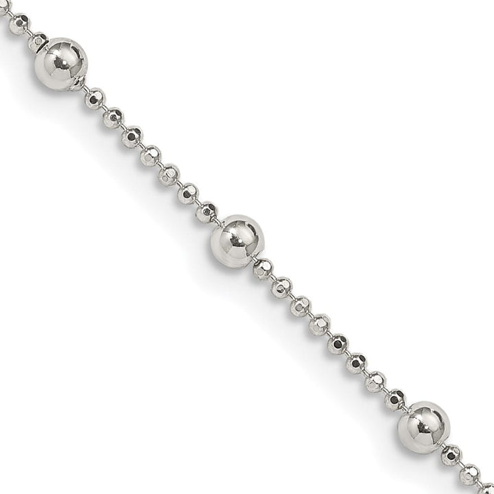 Sterling Silver 1.15mm D.C. Fancy Beaded Chain