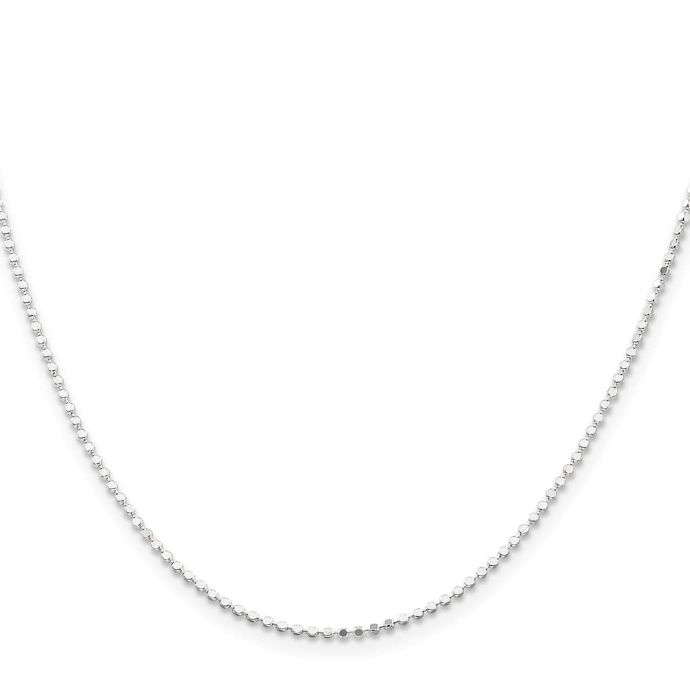 Sterling Silver 1.15mm Square Fancy Beaded Chain
