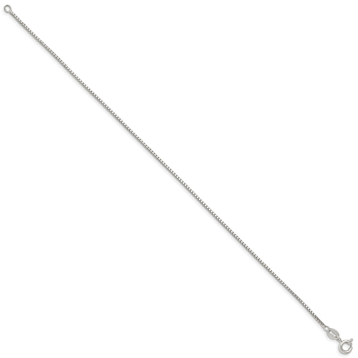 Sterling Silver 1.1mm Box Anklet