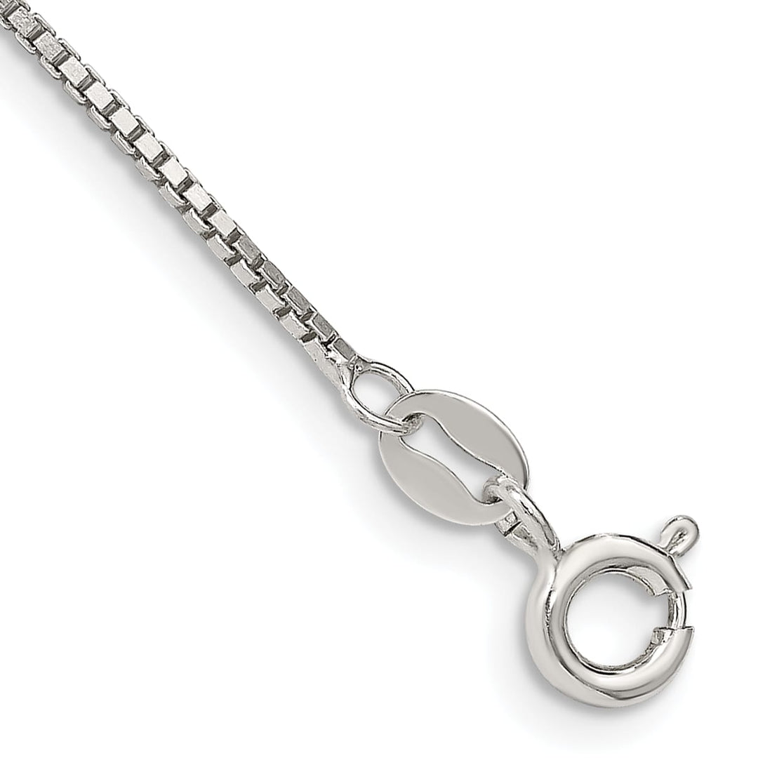 Sterling Silver 1.1mm Box Anklet