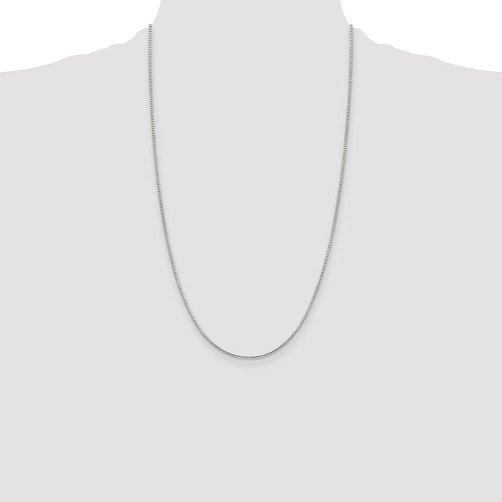 Sterling Silver 1.25mm 8 Sided Box Chain 26 Inch