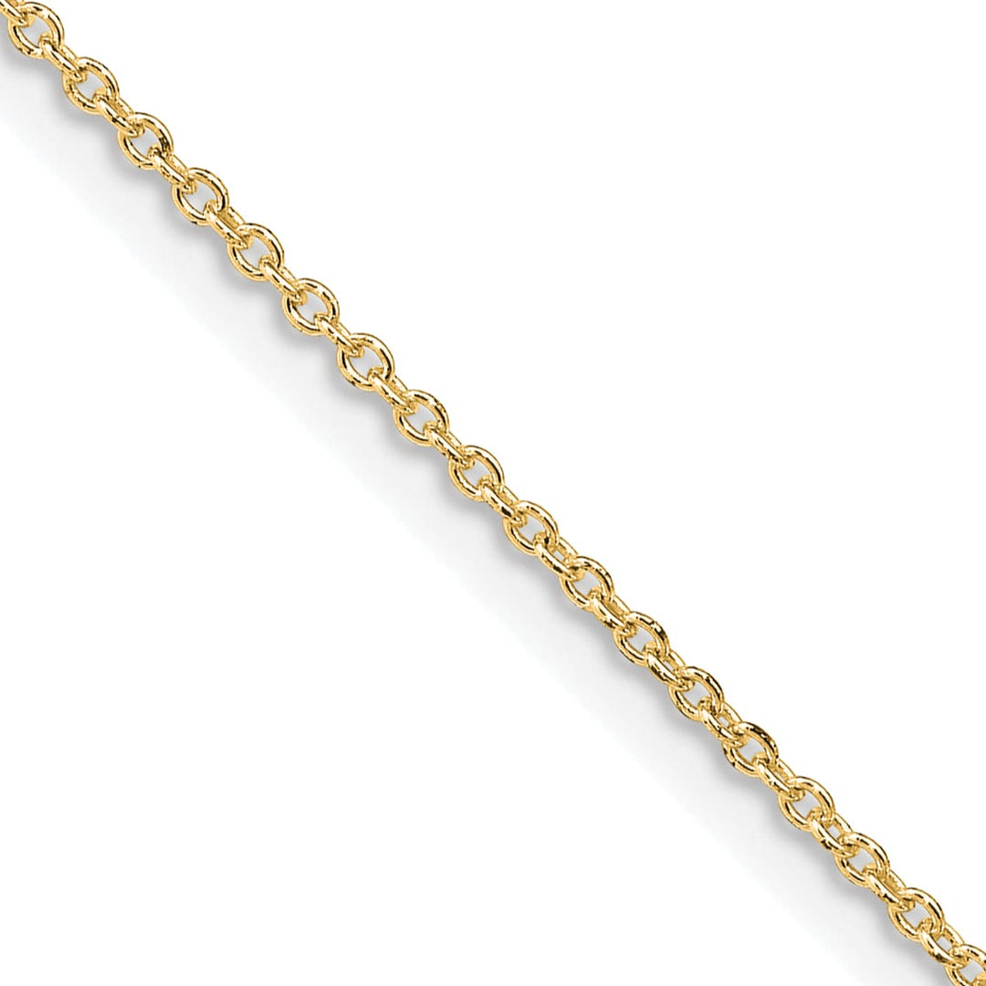 Sterling Silver 1.25mm Cable Chain Gold Finish 18 Inch