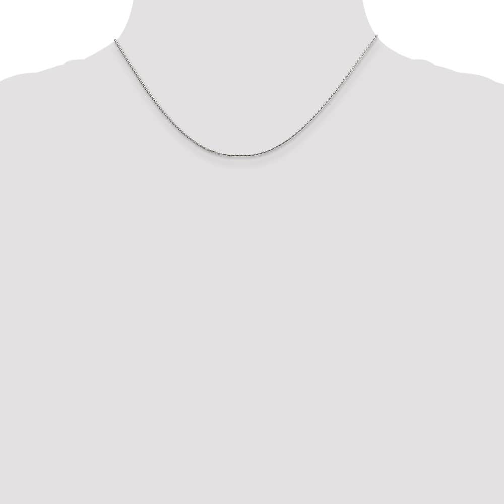 Sterling Silver 1.25mm D.C. Round Spiga Chain Size 16