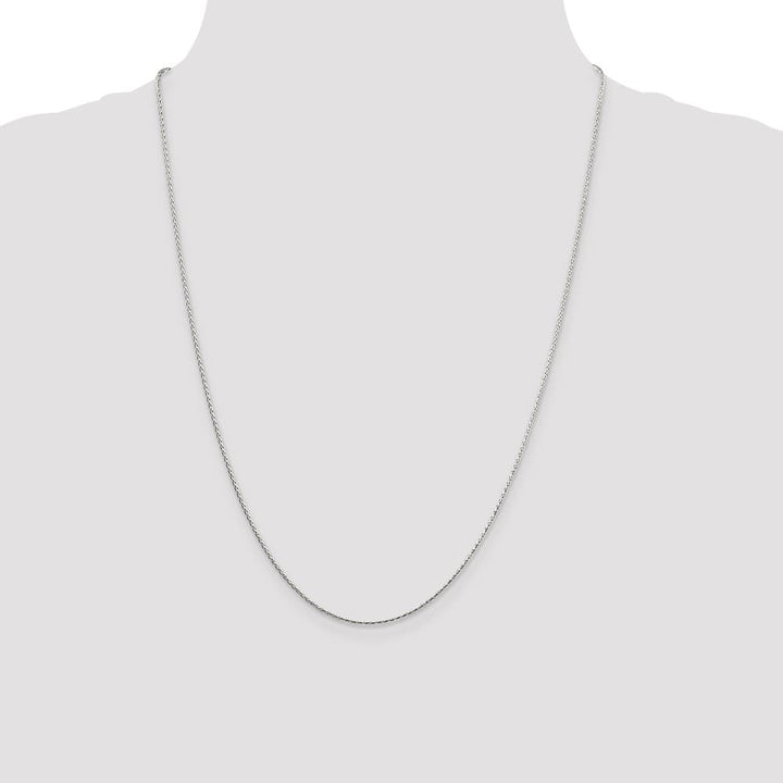 Sterling Silver 1.25mm D.C. Round Spiga Chain Size 24