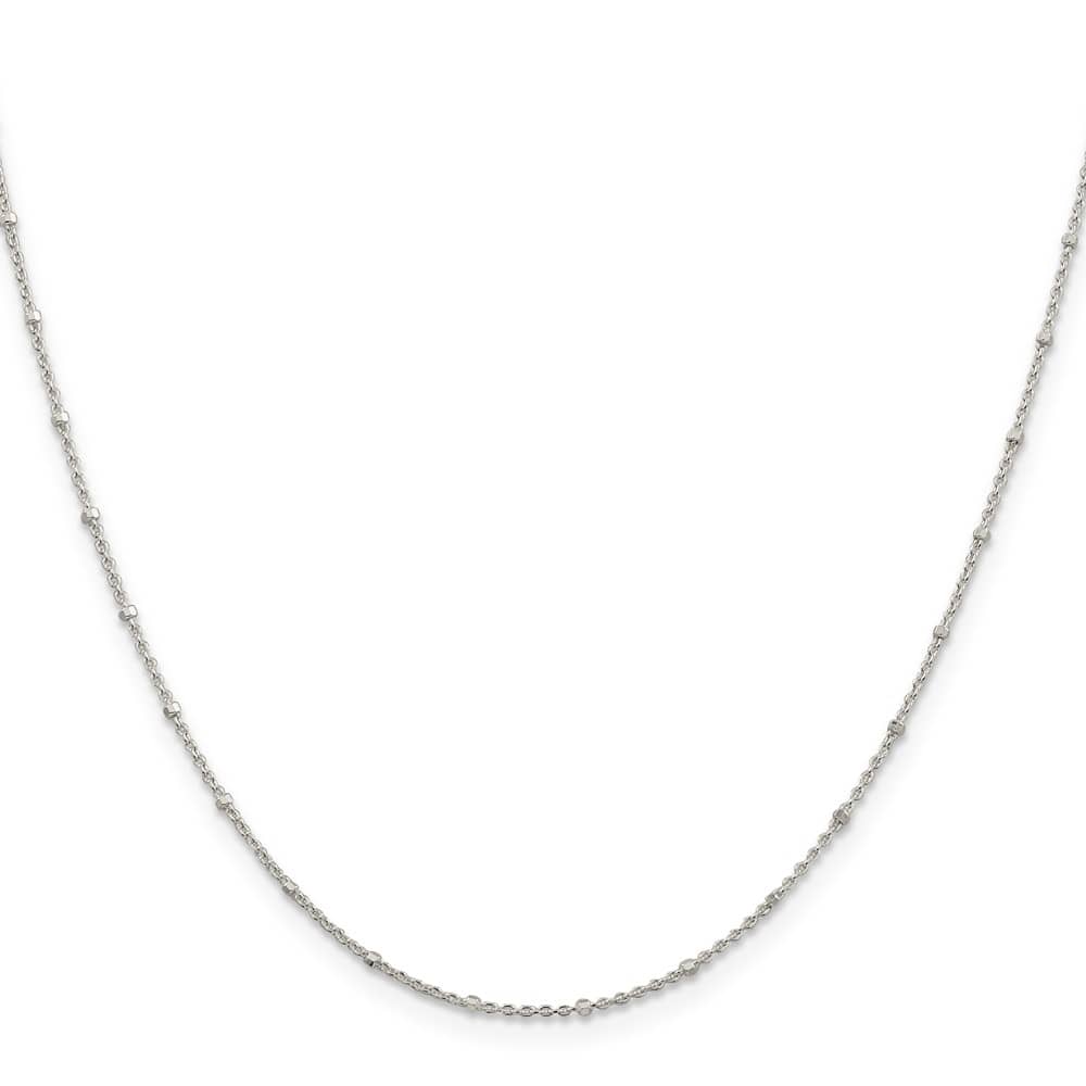 Sterling Silver 1.25mm Rolo with Beads Chain