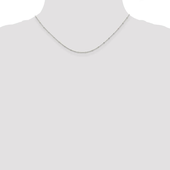 Sterling Silver 1.25mm Rolo with Beads Chain Size 16