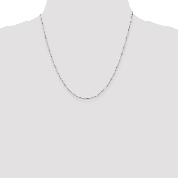 Sterling Silver 1.25mm Rolo with Beads Chain Size 20