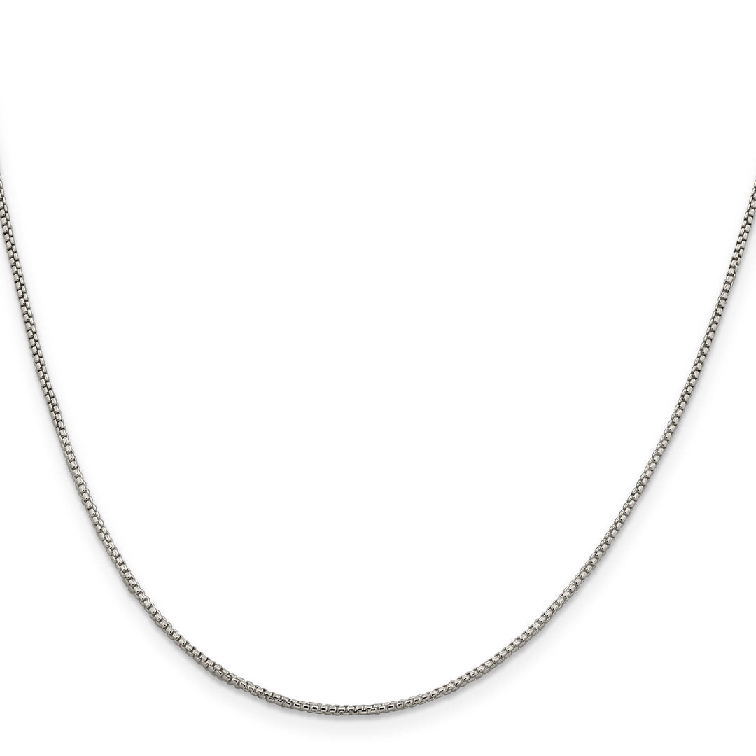 Sterling Silver 1.25mm Round Box Chain 26 Inch