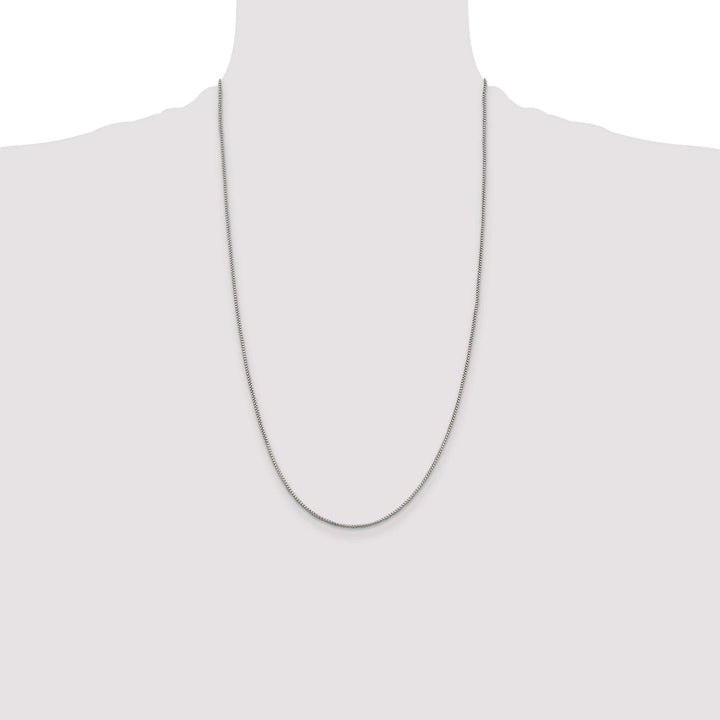 Sterling Silver 1.25mm Round Box Chain 26 Inch
