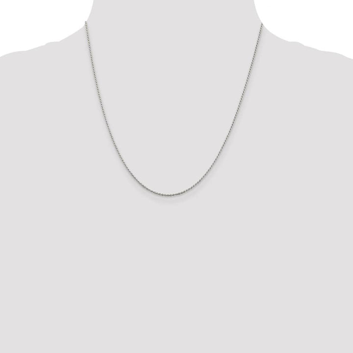 Sterling Silver 1.2mm D.C. Rope Chain Size 20