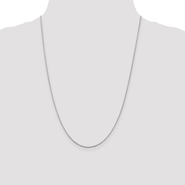 Sterling Silver 1.2mm D.C. Rope Chain Size 24