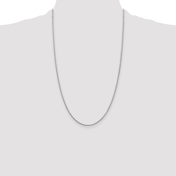 Sterling Silver 1.35mm 8 Sided Box Chain 26 Inch
