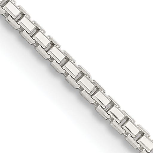 Sterling Silver 1.35mm 8 Sided Box Chain 26 Inch