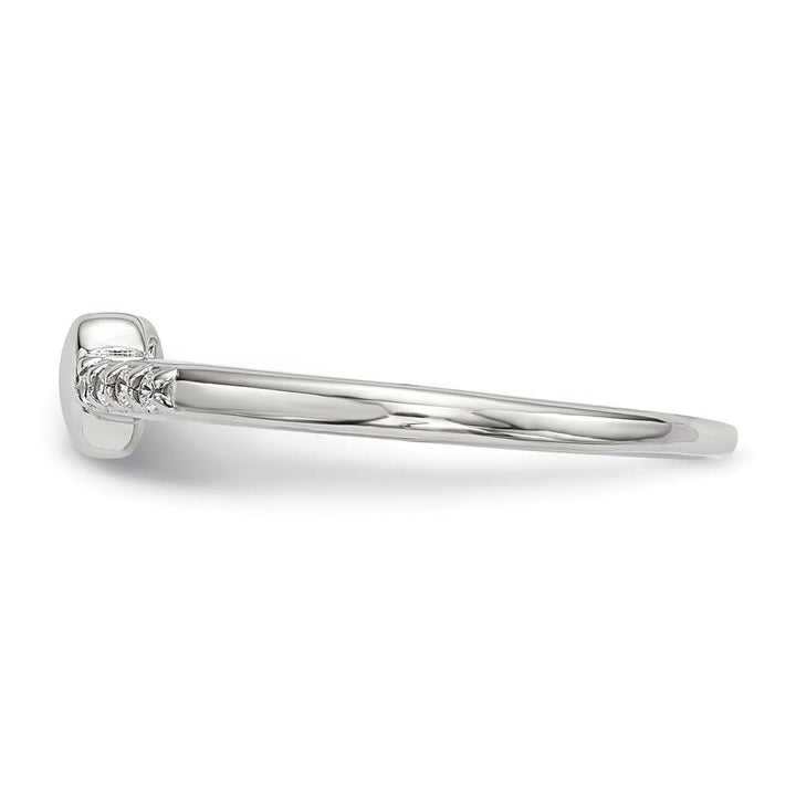 Sterling Silver 1.38 mm CZ Heart Ring