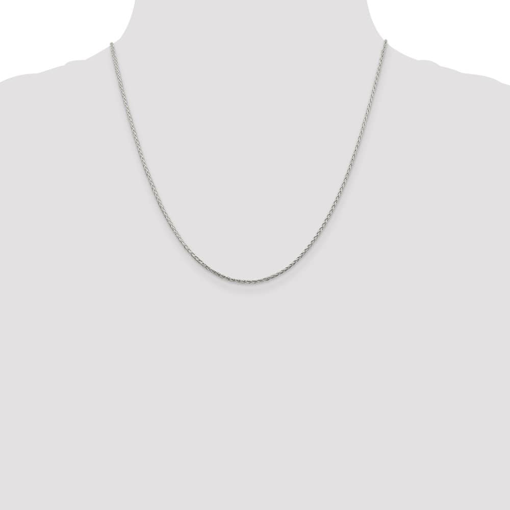 Sterling Silver 1.45mm D.C. Round Spiga Chain Size 20
