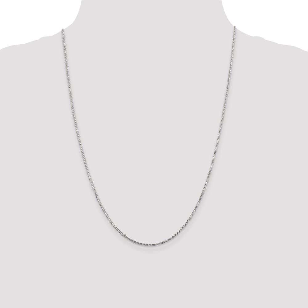Sterling Silver 1.45mm D.C. Round Spiga Chain Size 24