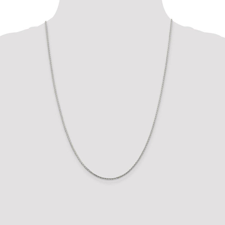 Sterling Silver 1.45mm D.C. Round Spiga Chain Size 24