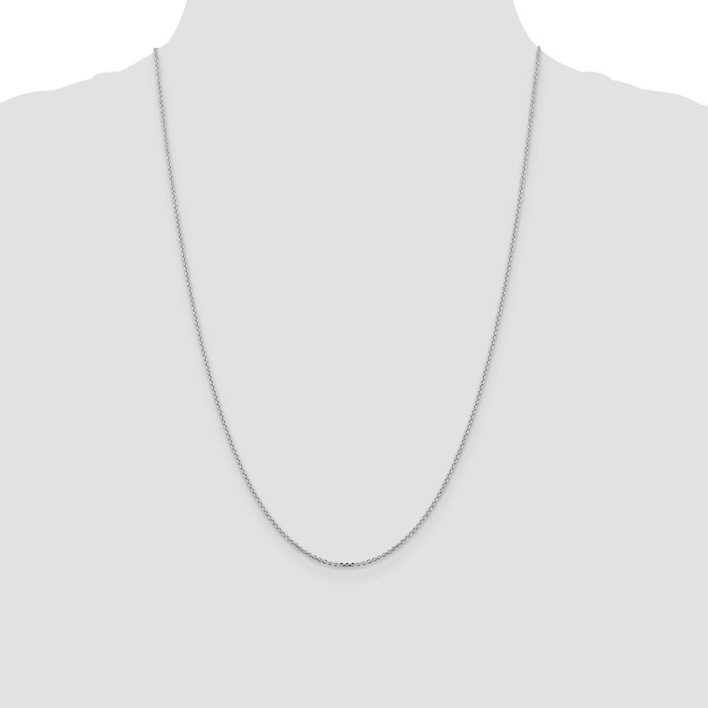 Sterling Silver 1.4mm D.C. Forzantine Cable Chain Size 24