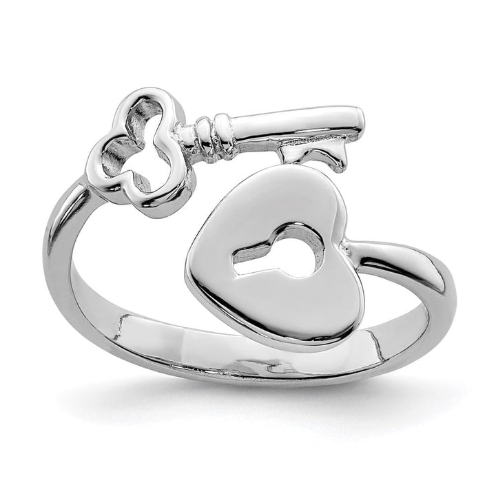 Sterling Silver 1.5 mm Heart Lock & Key Toe Ring