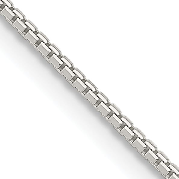 Sterling Silver 1.5mm 8 Sided Box Chain 26 Inch