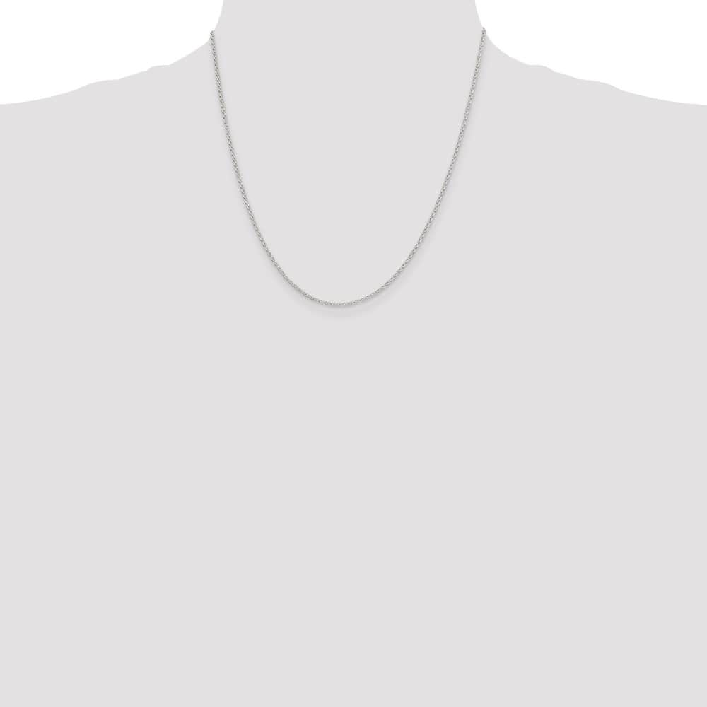 Sterling Silver 1.5mm D.C. Rolo Cable Chain Size 20