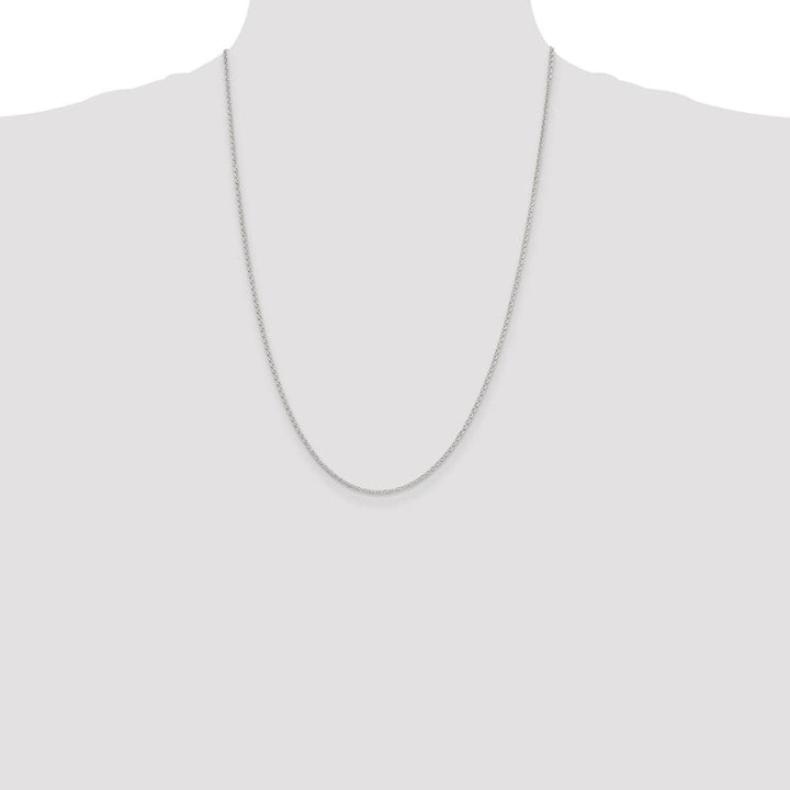 Sterling Silver 1.5mm D.C. Rolo Cable Chain Size 24