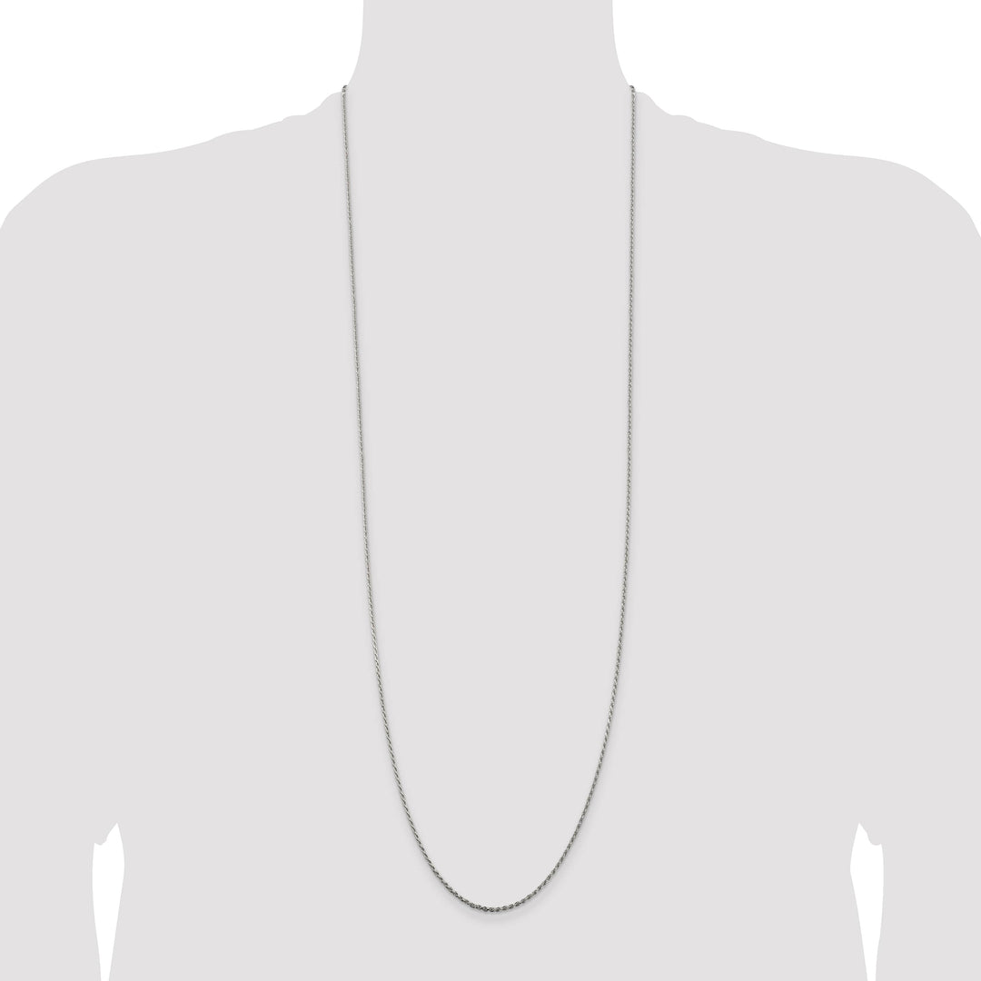 Sterling Silver 1.5mm D.C. Rope Chain