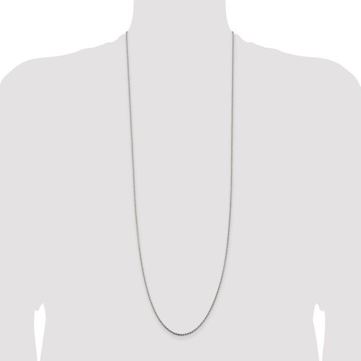Sterling Silver 1.5mm D.C. Rope Chain