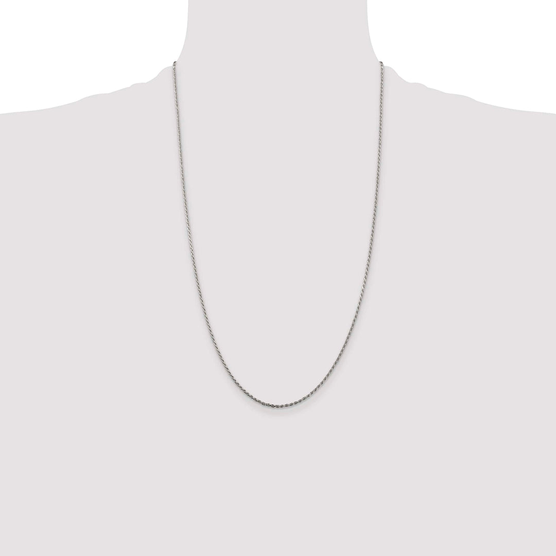 Sterling Silver 1.5mm D.C. Rope Chain