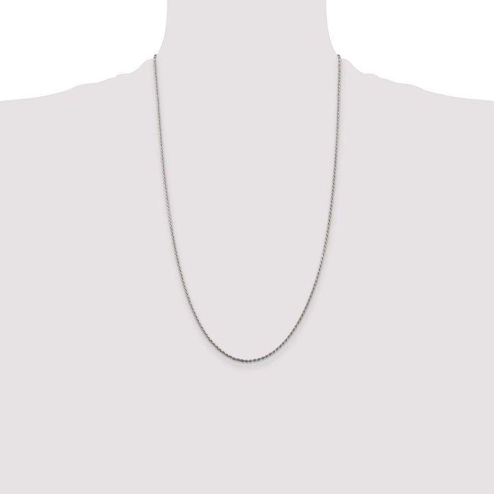 Sterling Silver 1.5mm D.C. Rope Chain