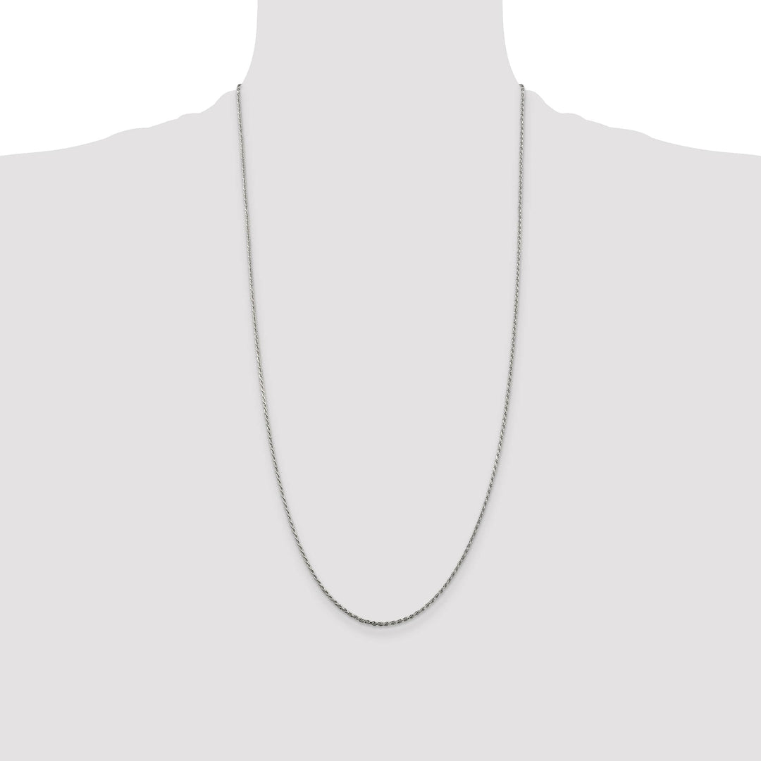 Sterling Silver 1.5mm D.C. Rope Chain