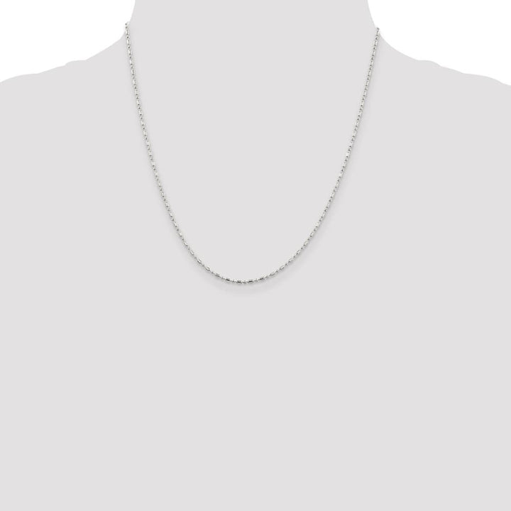 Sterling Silver 1.5mm Fancy Beaded Chain Size 20