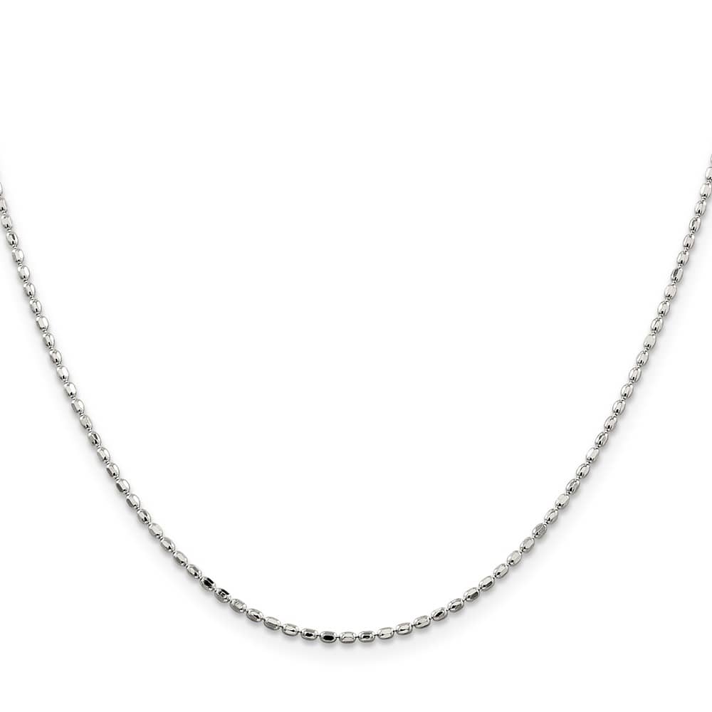 Sterling Silver 1.5mm Fancy Beaded Pendant Chain
