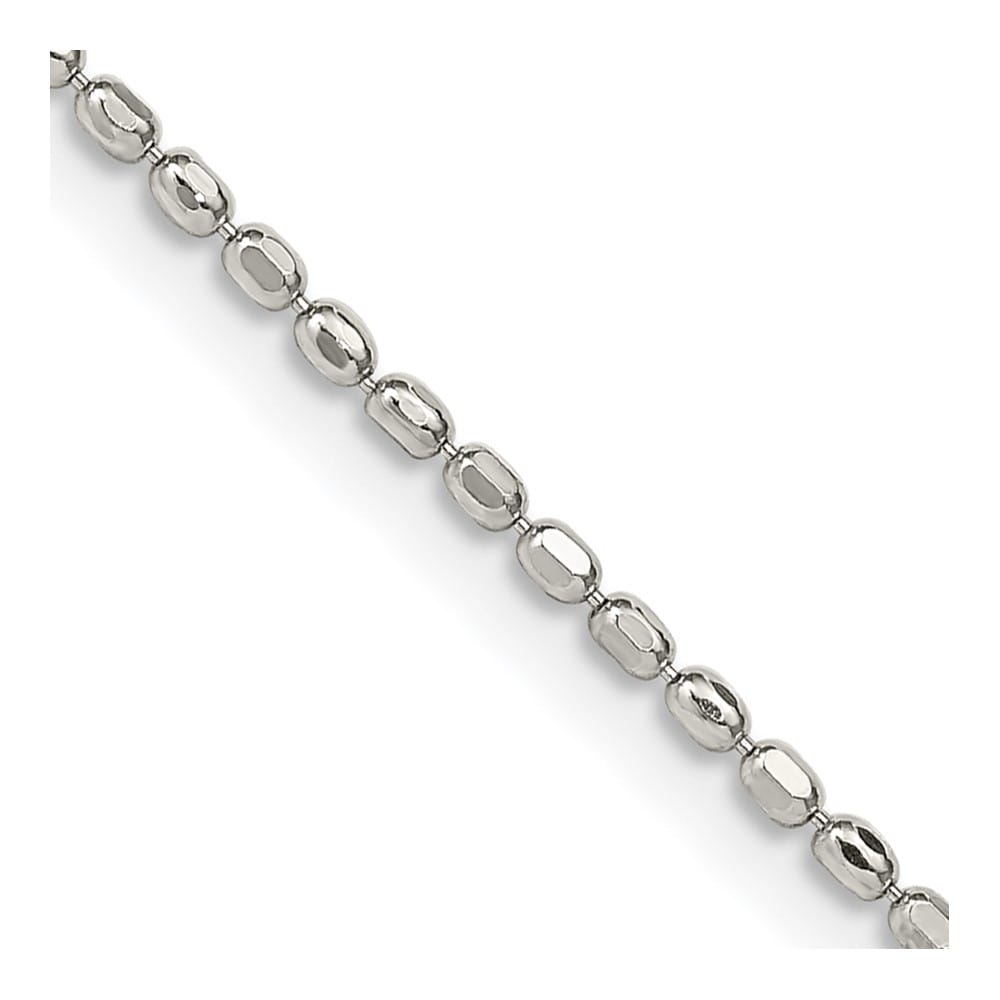 Sterling Silver 1.5mm Fancy Beaded Pendant Chain