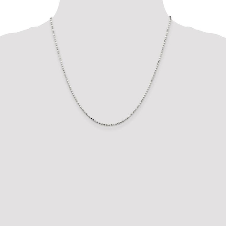 Sterling Silver 1.5mm Fancy Beaded Pendant Chain Size 20