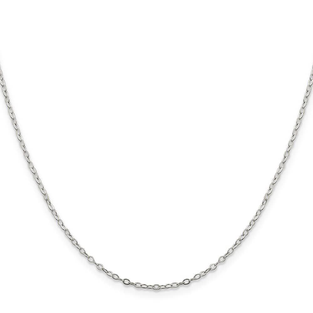 Sterling Silver 1.5mm Flat Open Oval Cable Chain