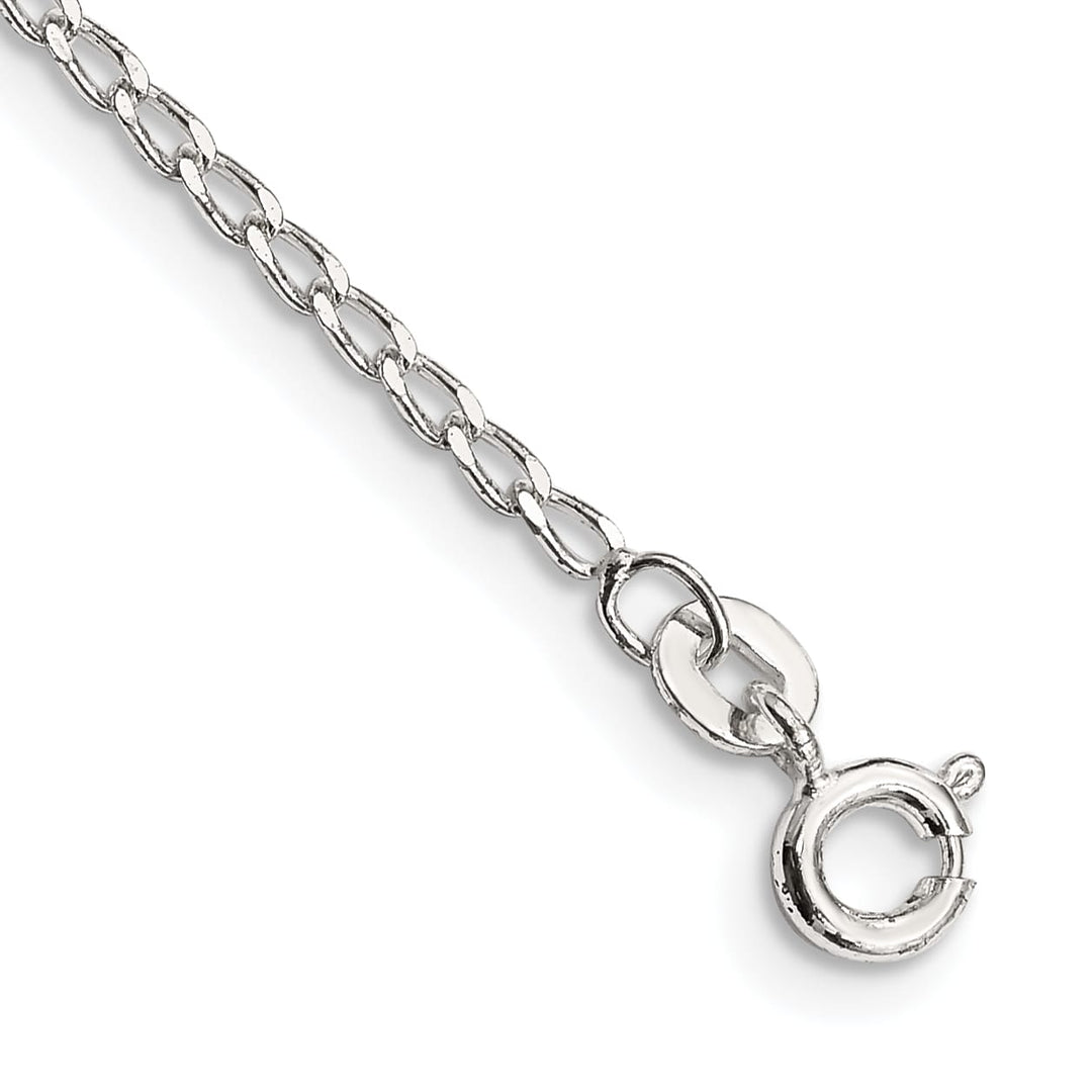 Sterling Silver 1.5mm Open Elongated Link Anklet