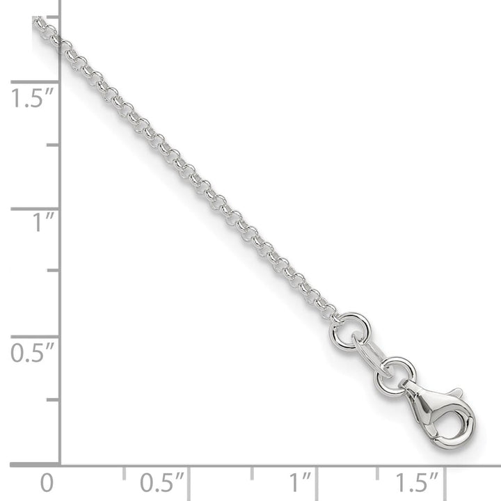 Sterling Silver 1.5mm Rolo Anklet