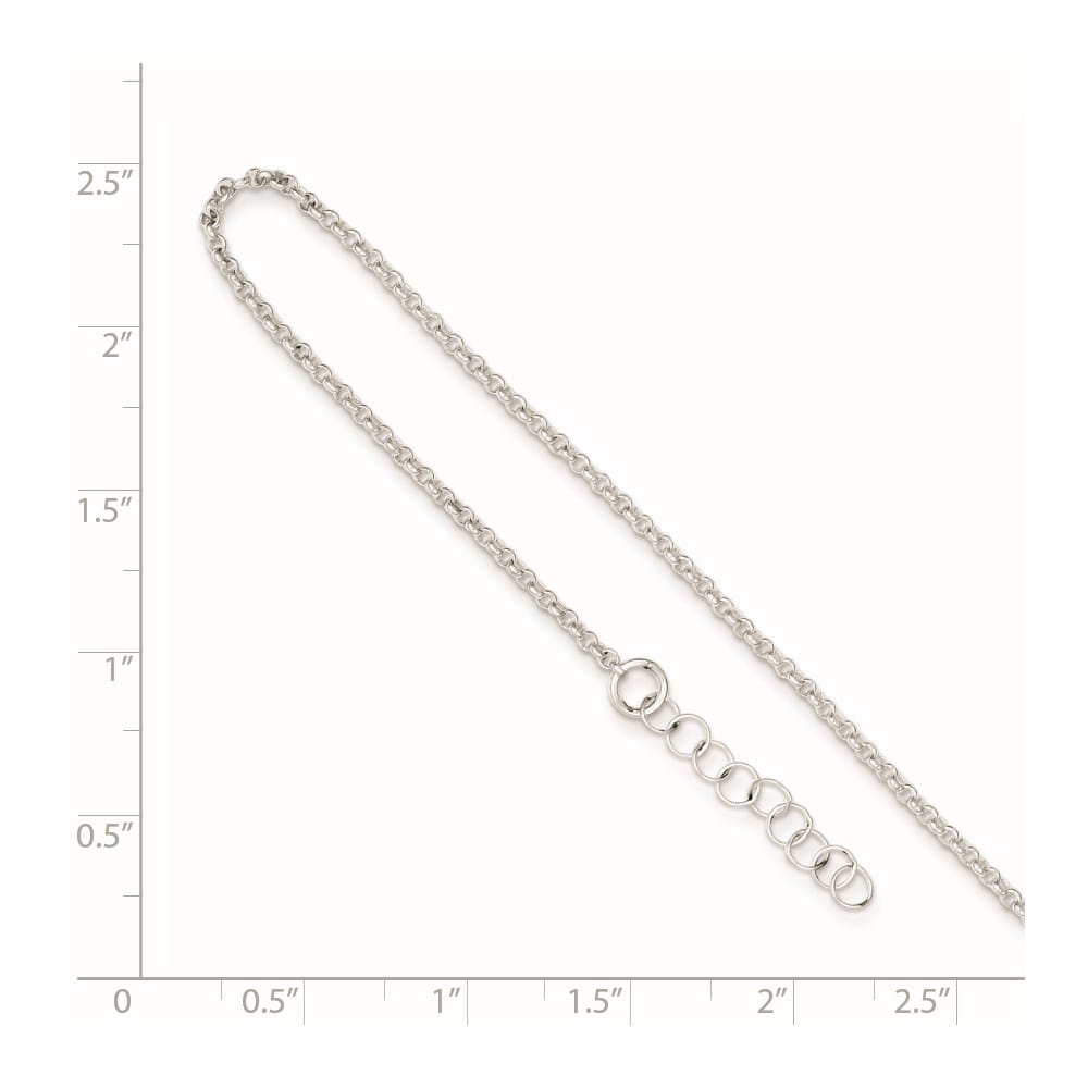 Sterling Silver 1.5mm Rolo Anklet