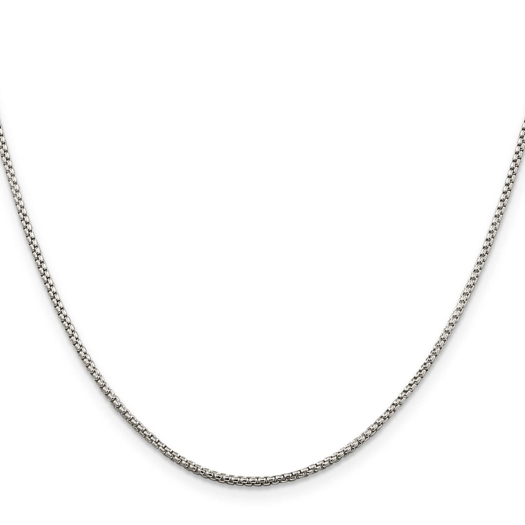 Sterling Silver 1.5mm Round Box Chain 26 Inch