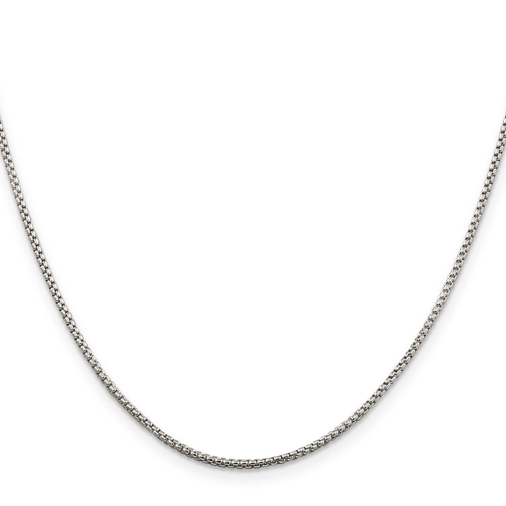 Sterling Silver 1.5mm Round Box Chain 26 Inch
