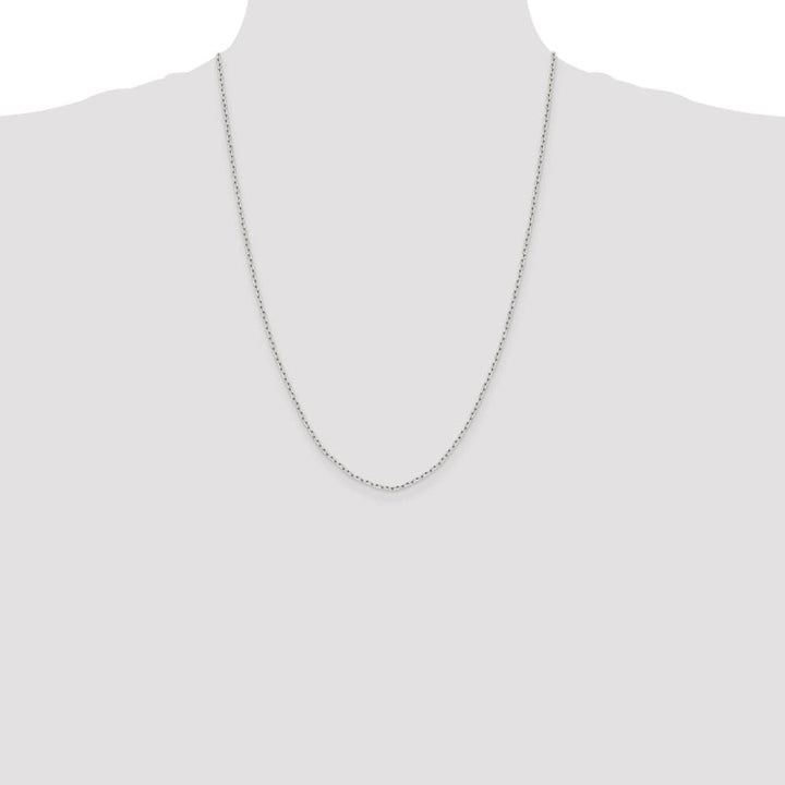 Sterling Silver 1.65mm D.C. Long Link Cable Chain Size 24
