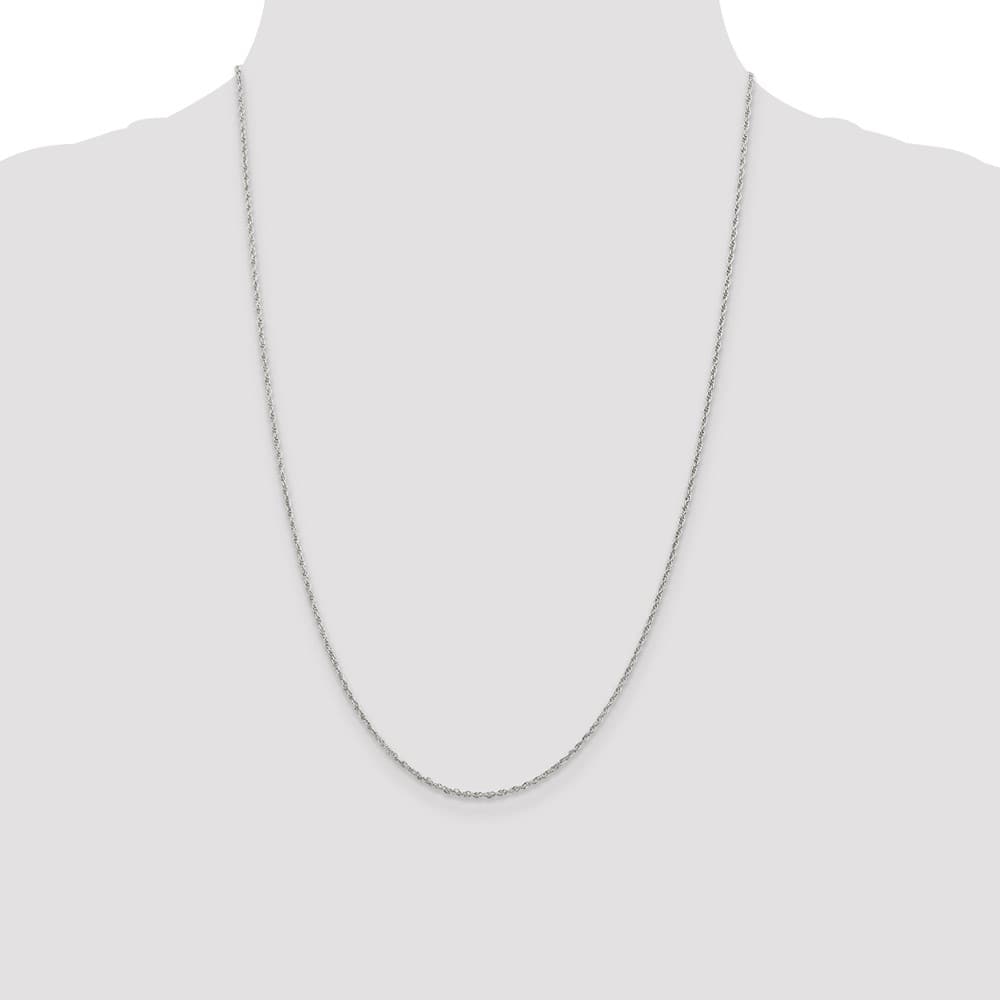 Sterling Silver 1.6mm Loose Rope Chain Size 24