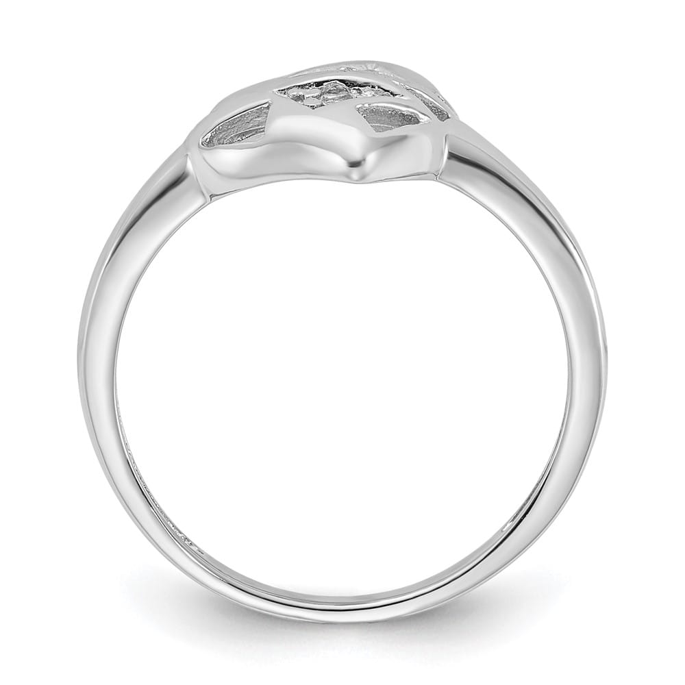 Sterling Silver 1.7 mm CZ Heart Ring