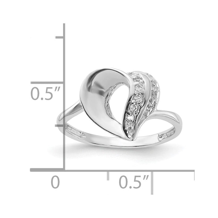 Sterling Silver 1.75 mm CZ Heart Ring Stock Size 6 Ring Are Refundable
