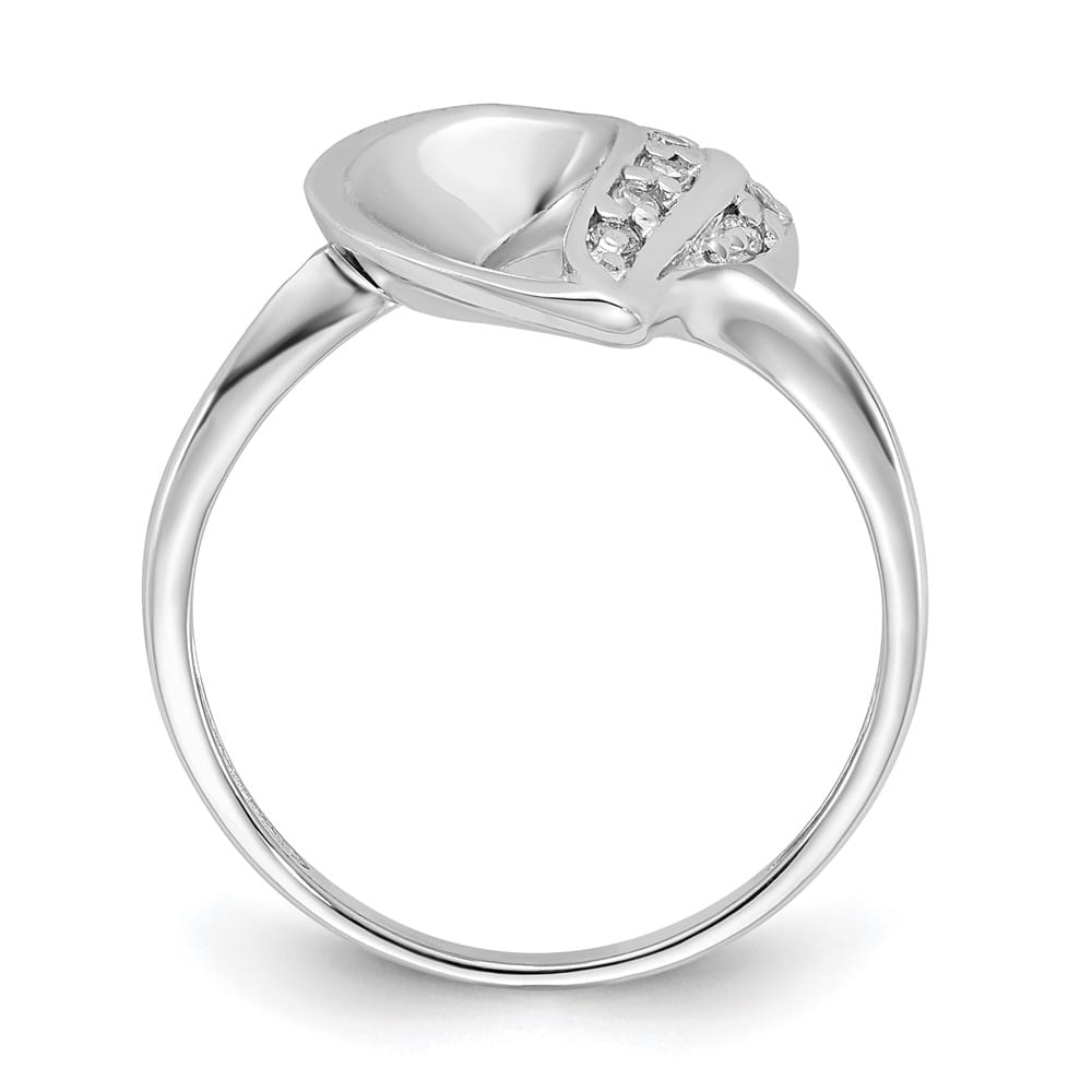 Sterling Silver 1.75 mm CZ Heart Ring Stock Size 6 Ring Are Refundable